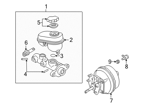 2000 Oldsmobile Alero Hydraulic System, Brakes Diagram 1 - Thumbnail