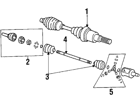 1984 Buick Century Drive Axles - Front Diagram