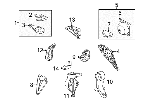 2000 Saturn LS2 Support,Engine Mount Diagram for 90575642