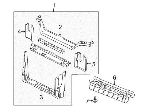 2006 Pontiac Montana Radiator Support Diagram