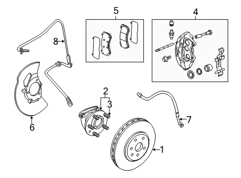 2013 Cadillac CTS Front Brakes Diagram 2 - Thumbnail