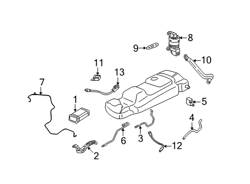 2004 Buick Rendezvous Solenoid Assembly, Evap Emission Canister Diagram for 10384305