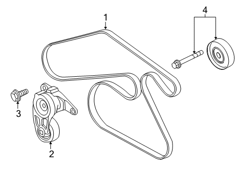 2015 GMC Terrain Belts & Pulleys, Cooling Diagram 2 - Thumbnail