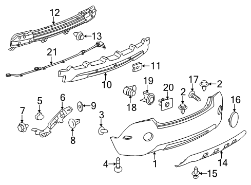 2015 Chevy Captiva Sport Harness,Rear Object Alarm Sensor Wiring Diagram for 22928941