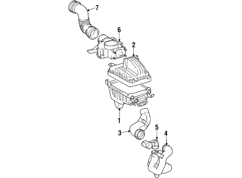 1988 Chevy Nova Filter,Air Diagram for 25042001