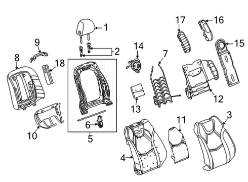 2023 Cadillac CT5 Passenger Seat Components Diagram 2 - Thumbnail