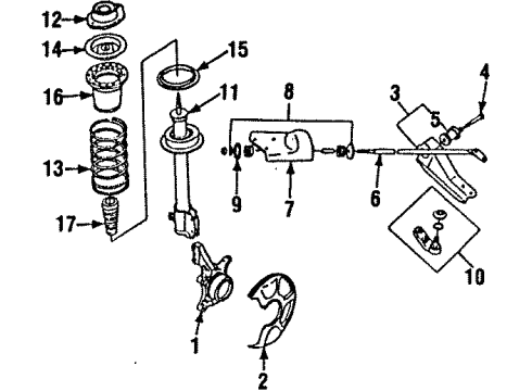 1987 Chevy Spectrum Bushing,Lower Control Arm Diagram for 94106435