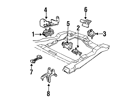 1993 Chevy Lumina APV Engine Mounting Diagram 2 - Thumbnail