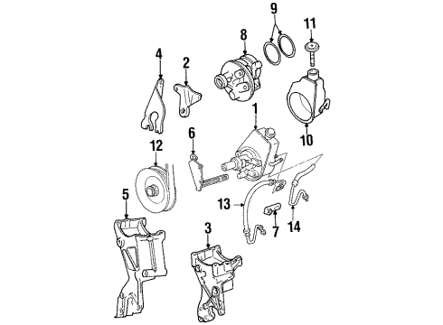 1990 GMC C3500 Pump Assembly, P/S Diagram for 26015766