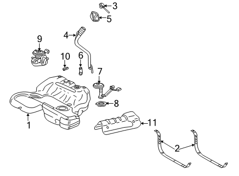 2005 Cadillac SRX Senders Diagram