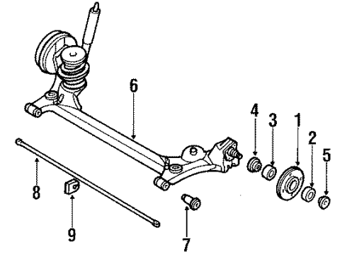 1989 Pontiac LeMans Nut, Hexslot Diagram for 8967950