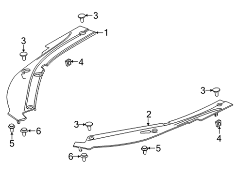 2021 Cadillac CT4 Shield Assembly, F/Cmpt Si Sight Diagram for 84861317