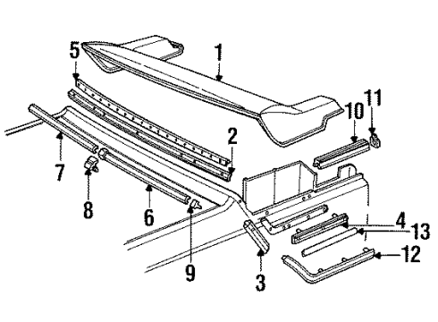 1988 Pontiac Sunbird SEAL Diagram for 20497276