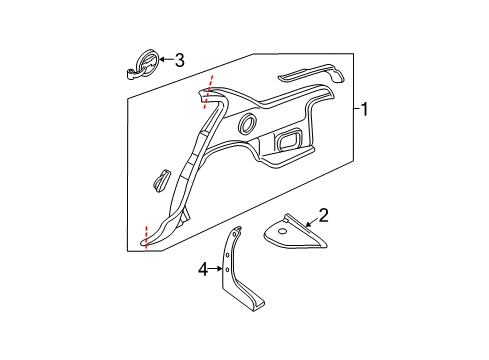 2005 Chevy Classic Quarter Panel & Components Diagram