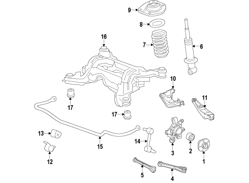 2017 Chevy SS Clamp,Rear Stabilizer Shaft Diagram for 22831250