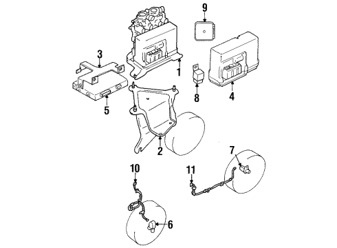 1998 Chevy Metro ABS Components, Electrical Diagram