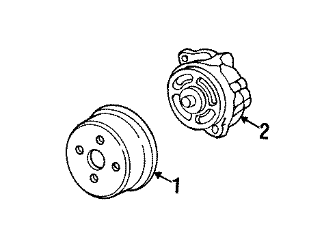 1992 Pontiac Grand Am Belts & Pulleys, Maintenance Diagram 2 - Thumbnail