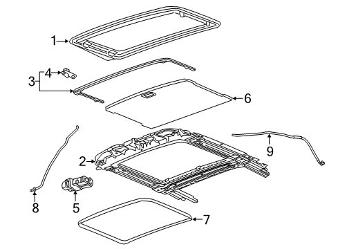 2016 Chevy Camaro Sunroof, Body Diagram