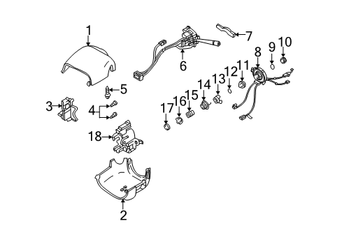 2002 Chevy Impala Cover,Steering Column Lower Trim Diagram for 26059560