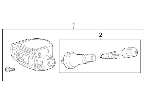 2024 Cadillac LYRIQ Tire Pressure Monitoring Diagram