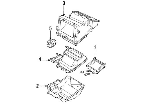 1990 Pontiac Sunbird Heater Core & Control Valve Diagram