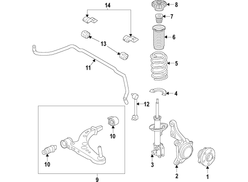 2017 Chevy Volt Link Assembly, Front Stab Shf Diagram for 42705814