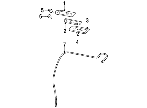 1994 Chevy K2500 High Mount Lamps Diagram