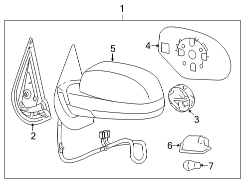 2013 Cadillac Escalade Mirrors, Electrical Diagram 2 - Thumbnail