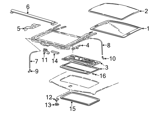 2000 Chevy Malibu Sunroof Diagram 2 - Thumbnail