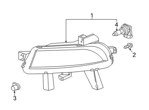 2016 Buick LaCrosse Lamp Pkg, Front Fog Diagram for 9011021