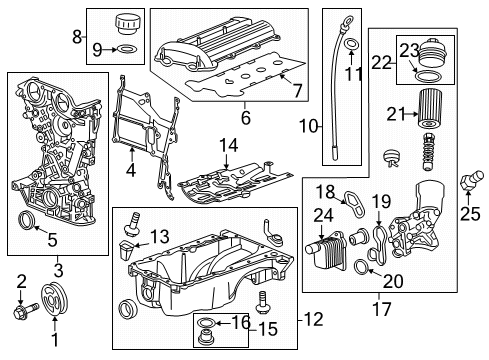 2020 Chevy Trax Engine Parts & Mounts, Timing, Lubrication System Diagram 1 - Thumbnail