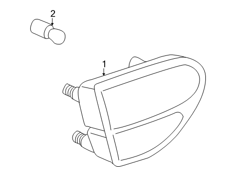 1999 Oldsmobile Alero Tail Lamps Diagram 2 - Thumbnail