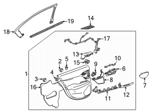 2021 Cadillac CT4 Rear Door Diagram 2 - Thumbnail