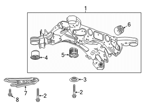 2023 Buick Envision Suspension Mounting - Rear Diagram