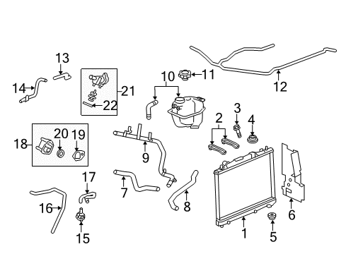 2011 Cadillac CTS Radiator & Components Diagram 2 - Thumbnail