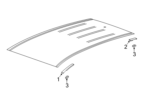 2022 Buick Encore Exterior Trim - Roof Diagram