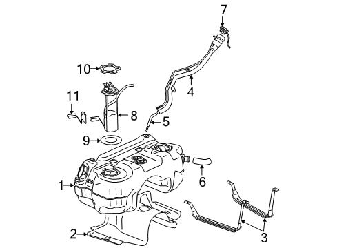 2002 Saturn Vue Fuel System Components Diagram