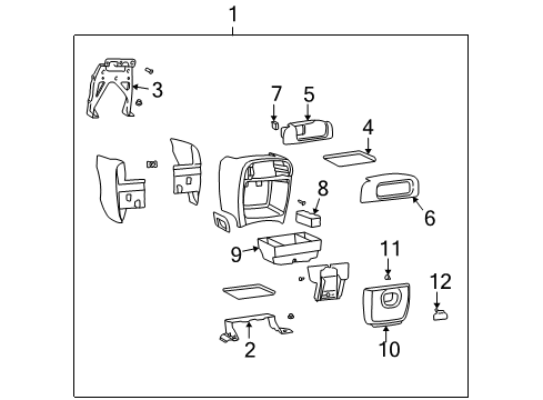 2002 Pontiac Montana Center Console Diagram 2 - Thumbnail