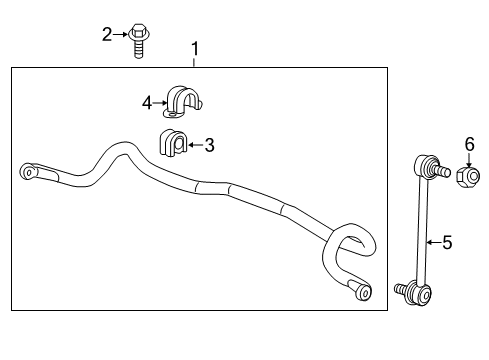 2017 Chevy Spark Stabilizer Bar & Components - Front Diagram