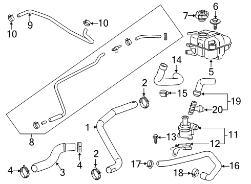 2017 Buick Envision Radiator & Components Diagram 4 - Thumbnail