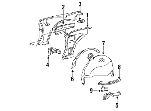 1990 Buick Reatta Remote Control Door Lock Module Assembly Diagram for 16226849