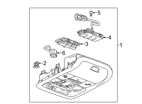 2022 GMC Terrain CONSOLE ASM-RF *PLATINUM M Diagram for 84868479