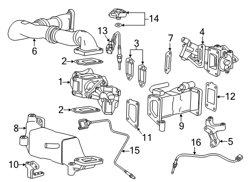 2015 GMC Sierra 2500 HD EGR System, Emission Diagram