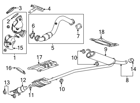 2019 Buick Encore EXHAUST FRONT PIPE ASSEMBLY Diagram for 42686958