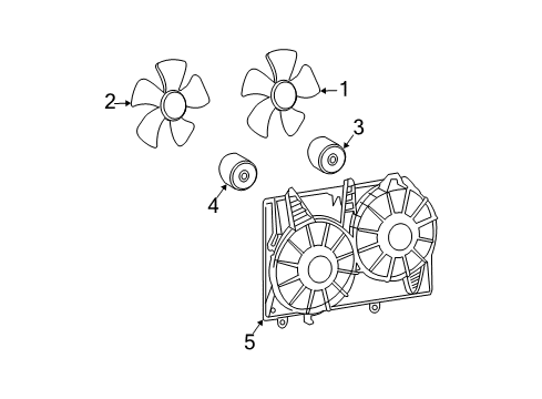 2006 Cadillac CTS Cooling System, Radiator, Water Pump, Cooling Fan Diagram 3 - Thumbnail