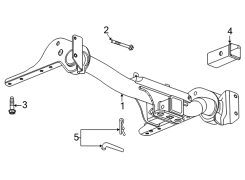 2020 Chevy Silverado 2500 HD Trailer Hitch Components Diagram 2 - Thumbnail