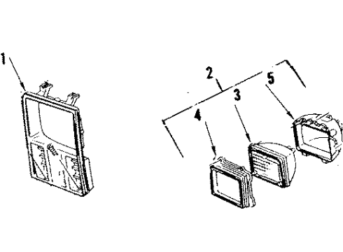 1987 Chevy Blazer Headlamps, Electrical Diagram 2 - Thumbnail