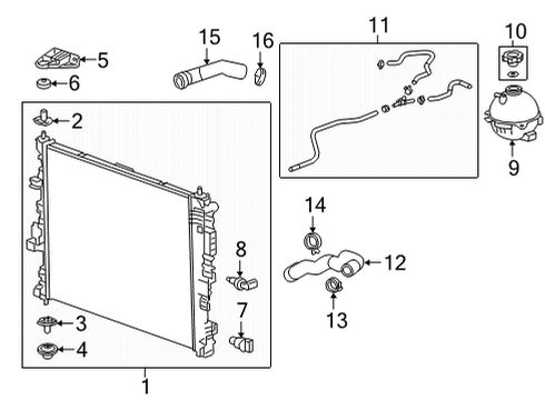 2023 Buick Envision Hose, Rad Otlt Diagram for 84821625