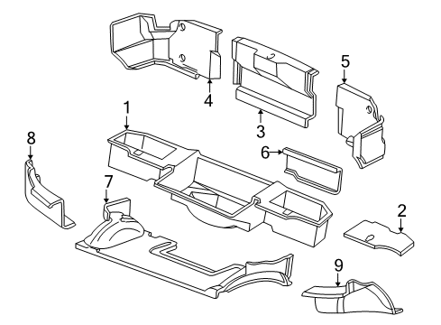 2003 Chevy Corvette Interior Trim - Rear Body Diagram 1 - Thumbnail