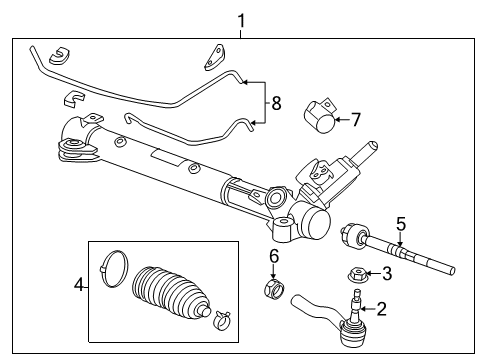 2012 Cadillac CTS Pipe Kit,Steering Gear Diagram for 19208388